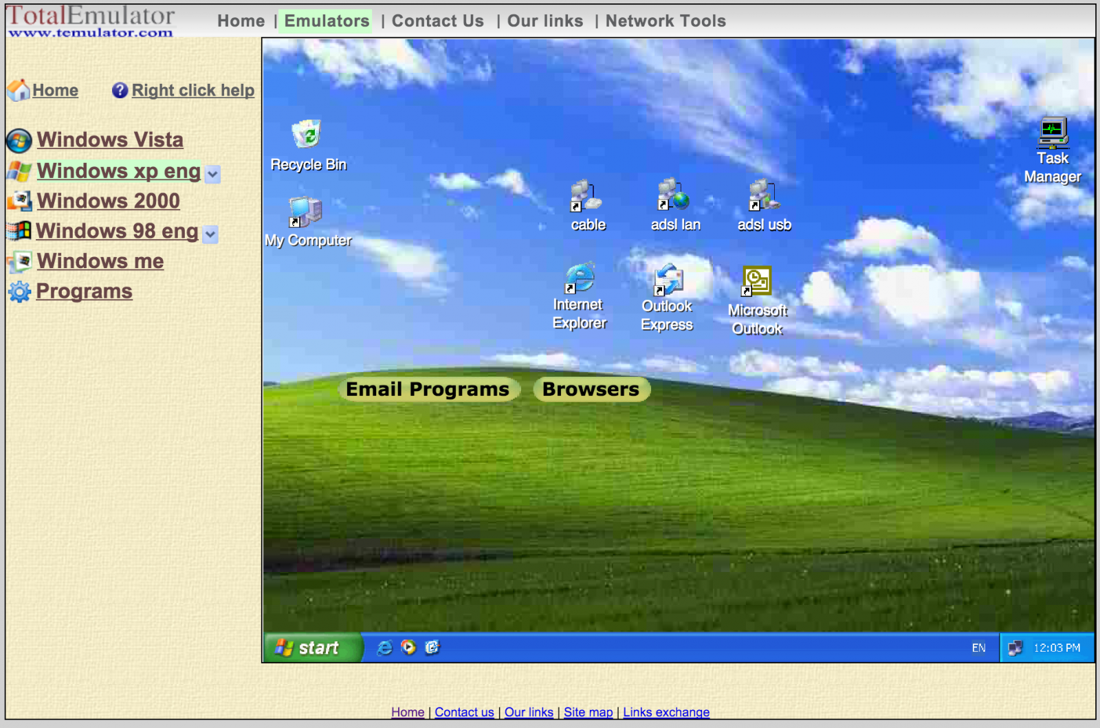 windows vista simulator online online windows xp emulator